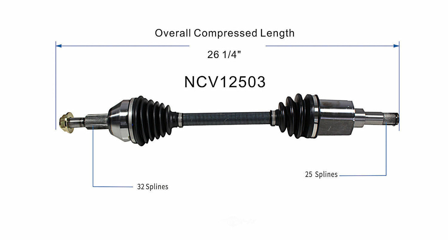 GSP North America NCV12503 CV Axle Assembly