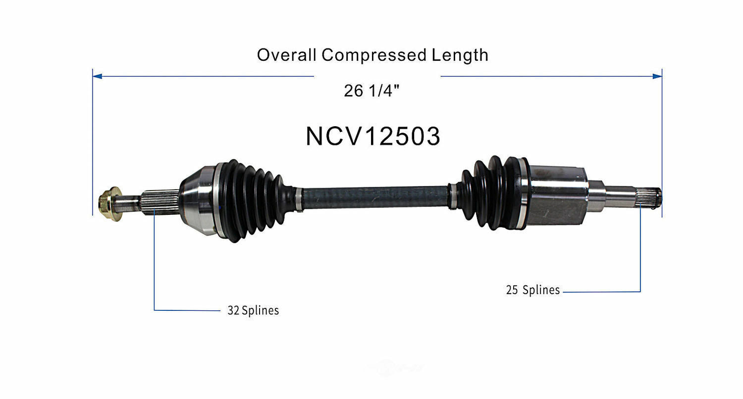 GSP North America NCV12503 CV Axle Assembly