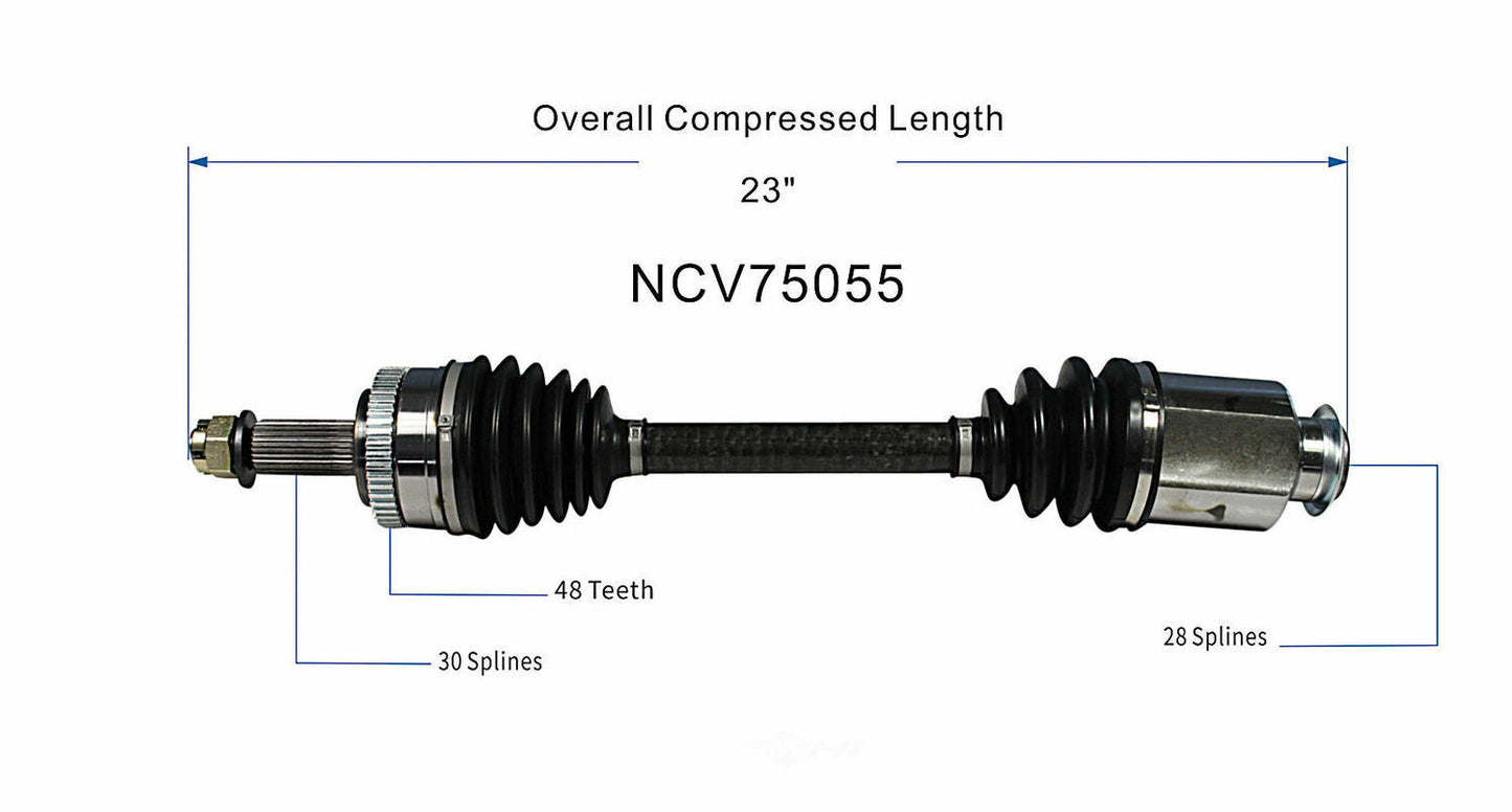 GSP North America NCV75055 CV Axle Assembly