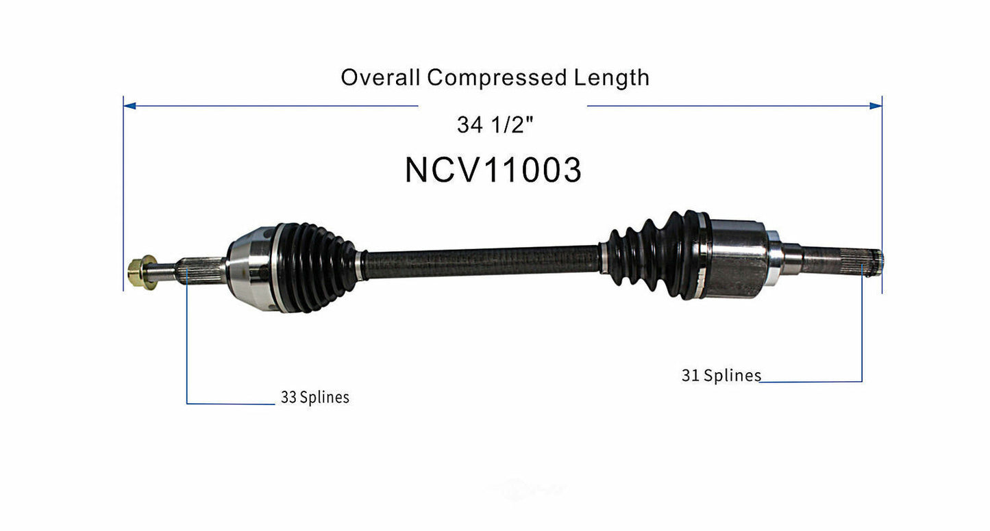 GSP North America NCV11003 CV Axle Assembly