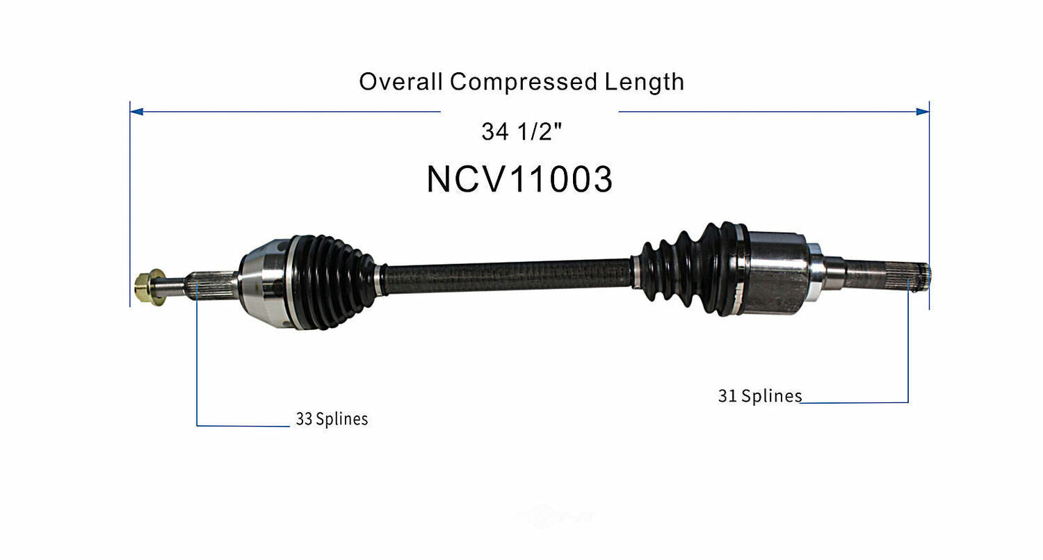 GSP North America NCV11003 CV Axle Assembly