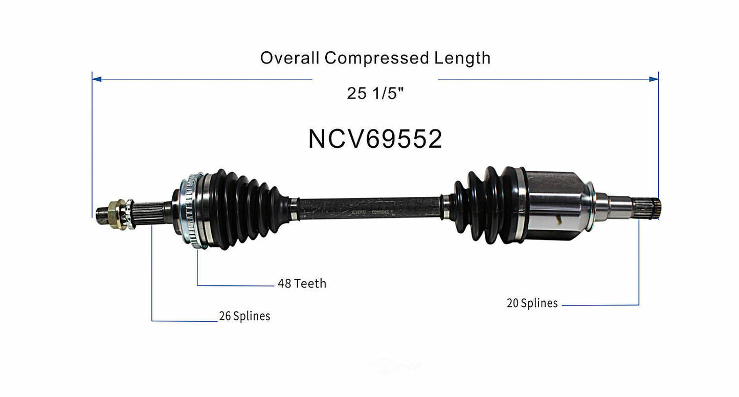 GSP North America NCV69552 CV Axle Assembly