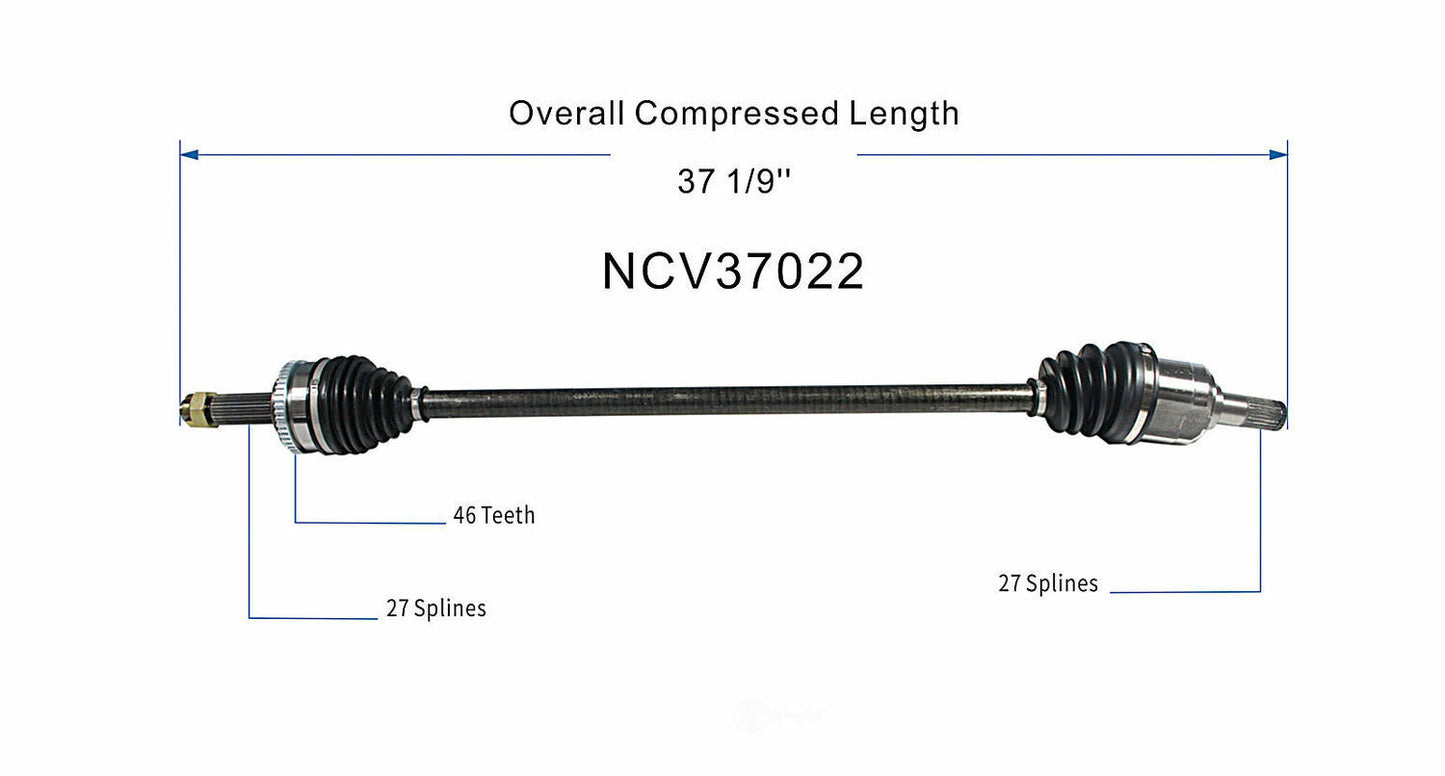 GSP North America NCV37022 CV Axle Assembly