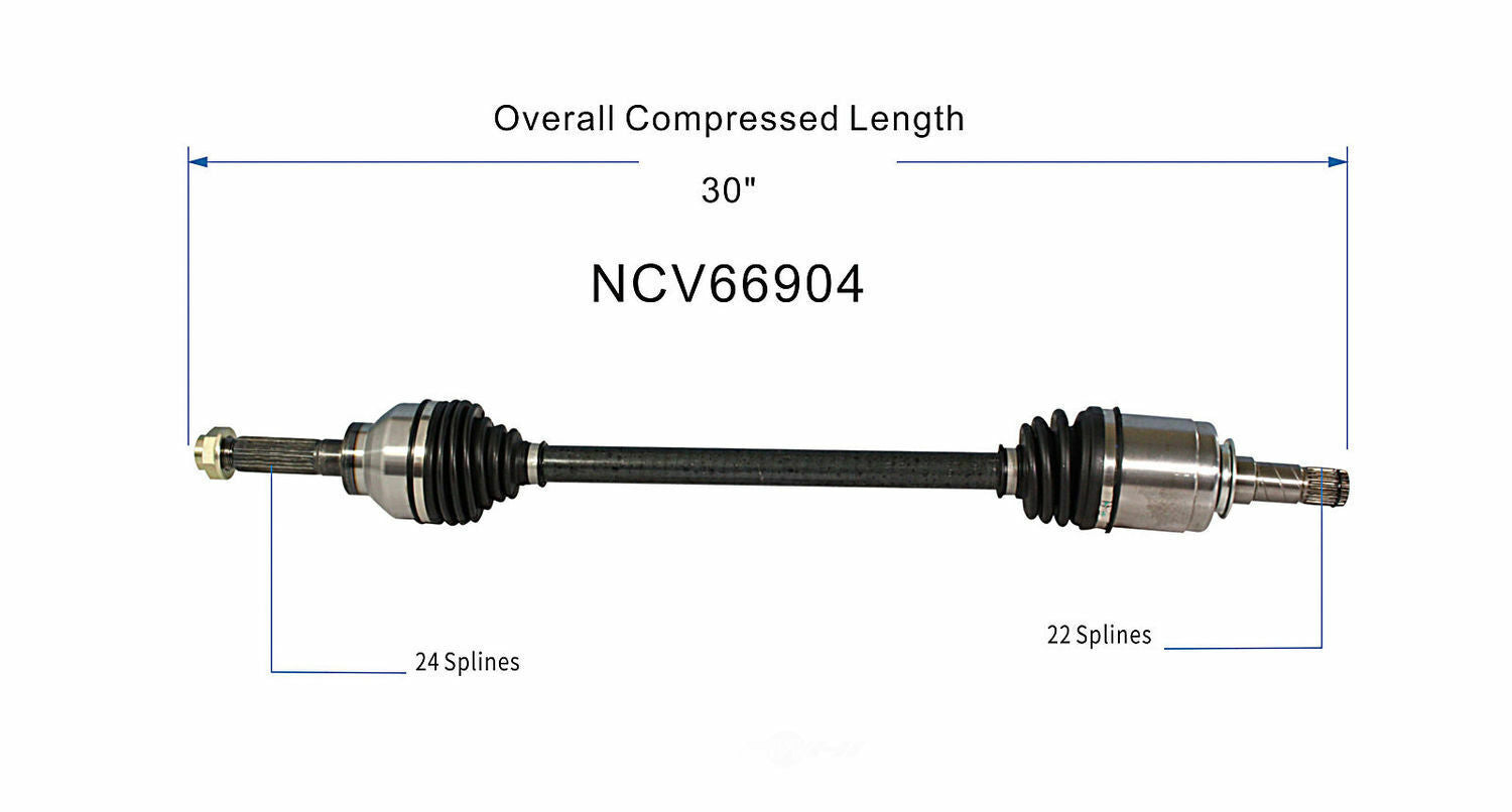 GSP North America NCV66904 CV Axle Assembly