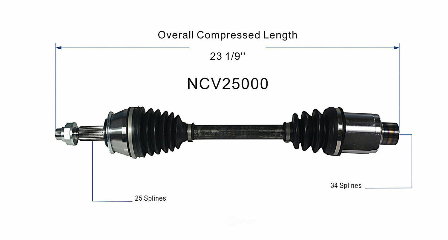 GSP North America NCV25000 CV Axle Assembly
