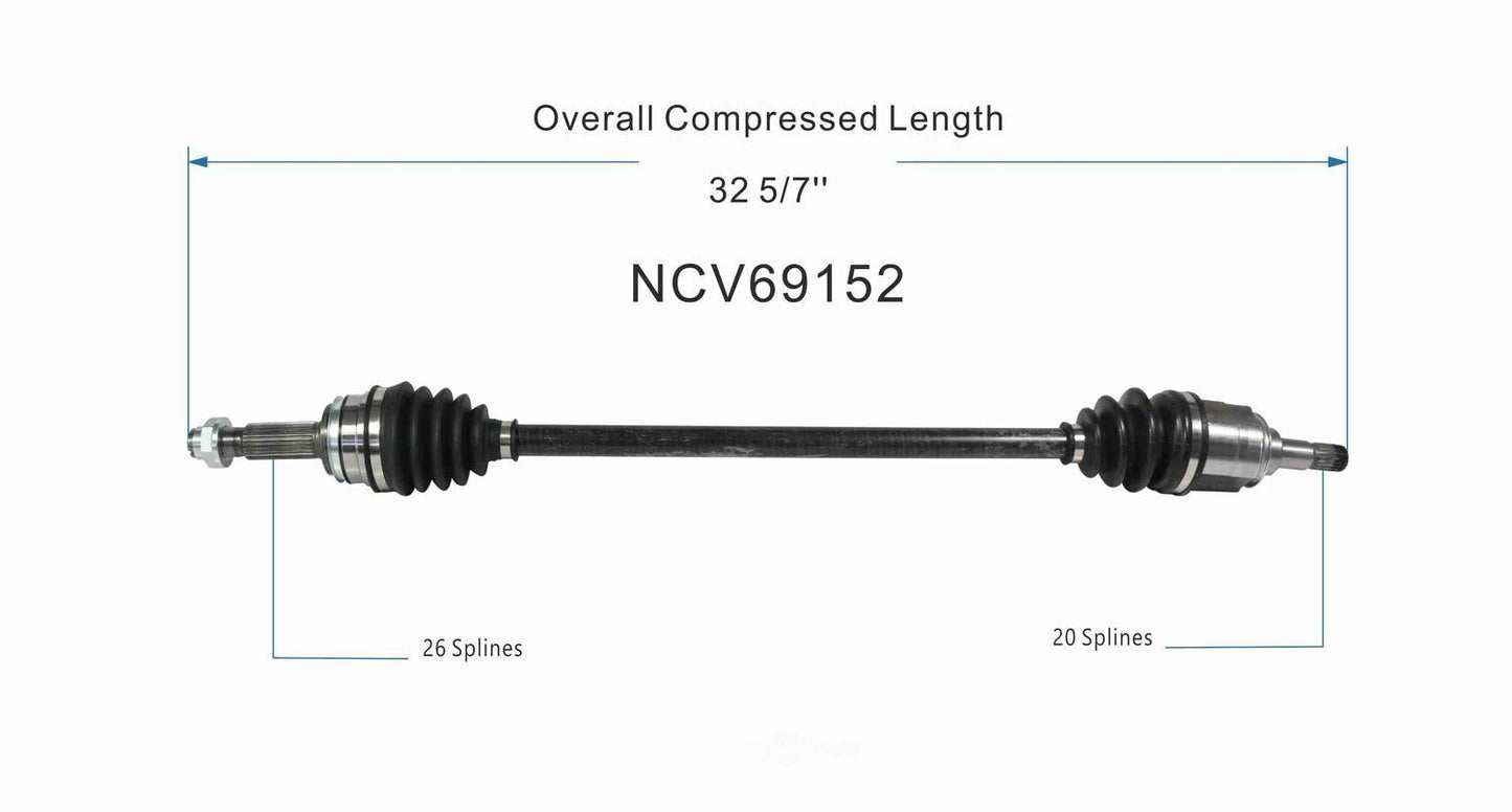 GSP North America NCV69152 CV Axle Assembly