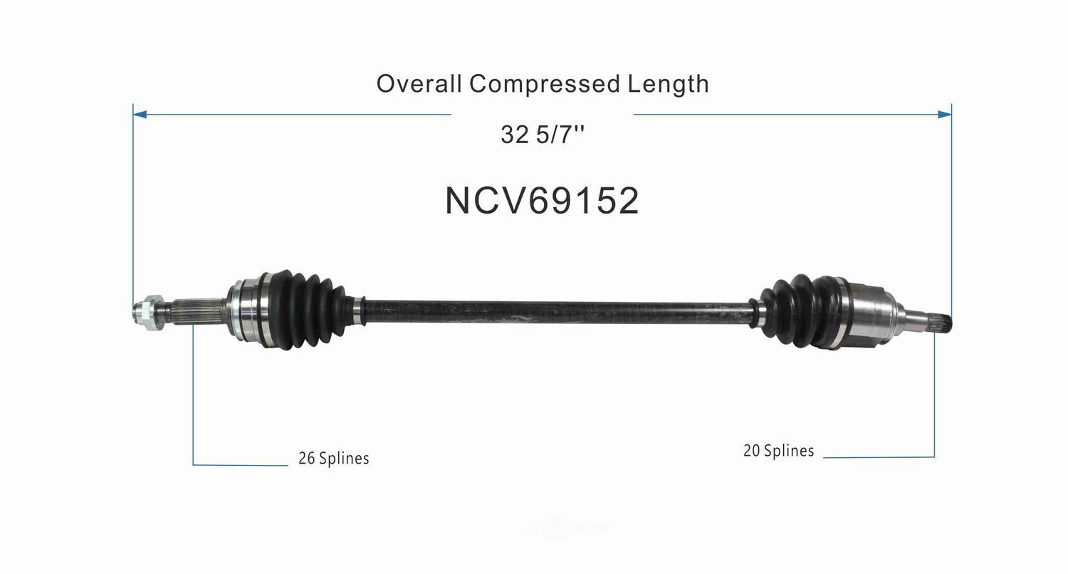 GSP North America NCV69152 CV Axle Assembly