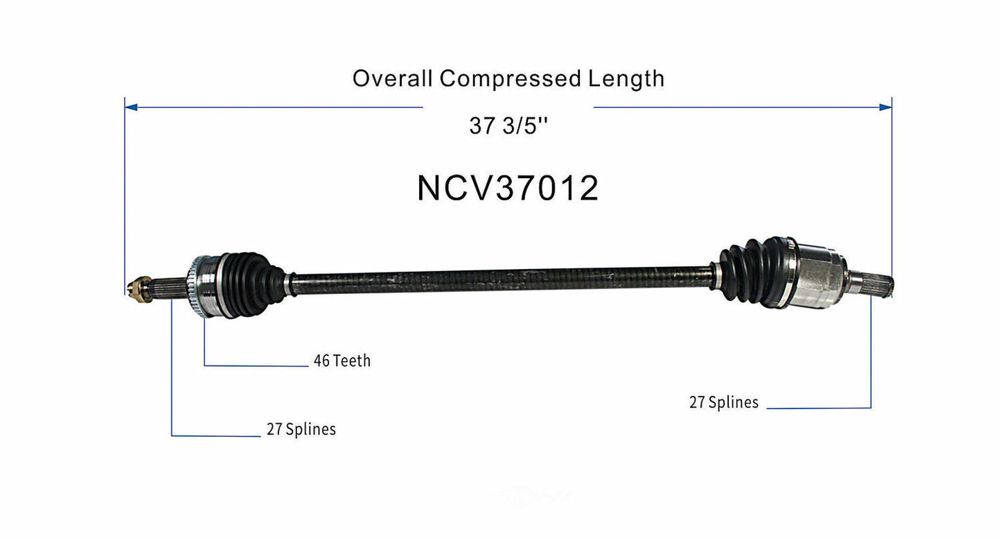 GSP North America NCV37012 CV Axle Assembly
