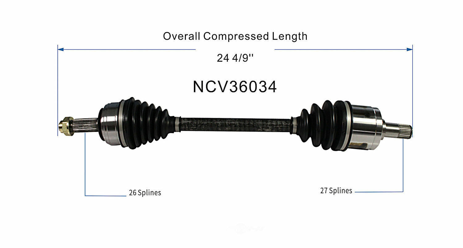 GSP North America NCV36034 CV Axle Assembly