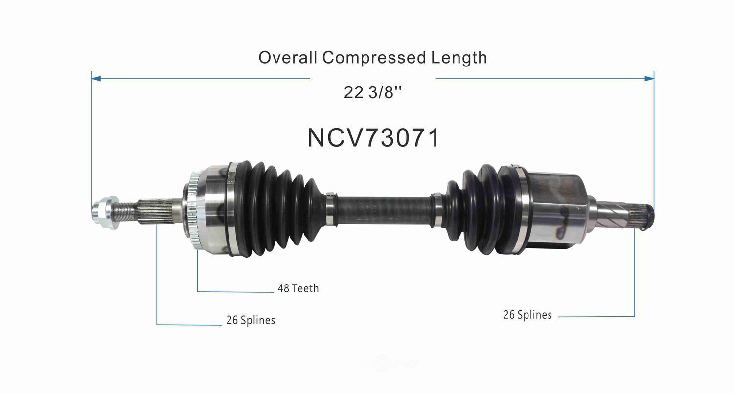 GSP North America NCV73071 CV Axle Assembly