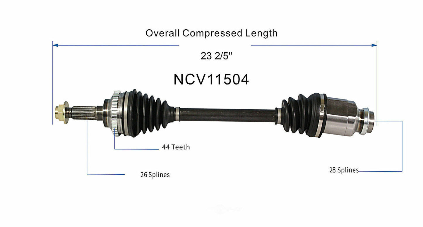 GSP North America NCV11504 CV Axle Assembly