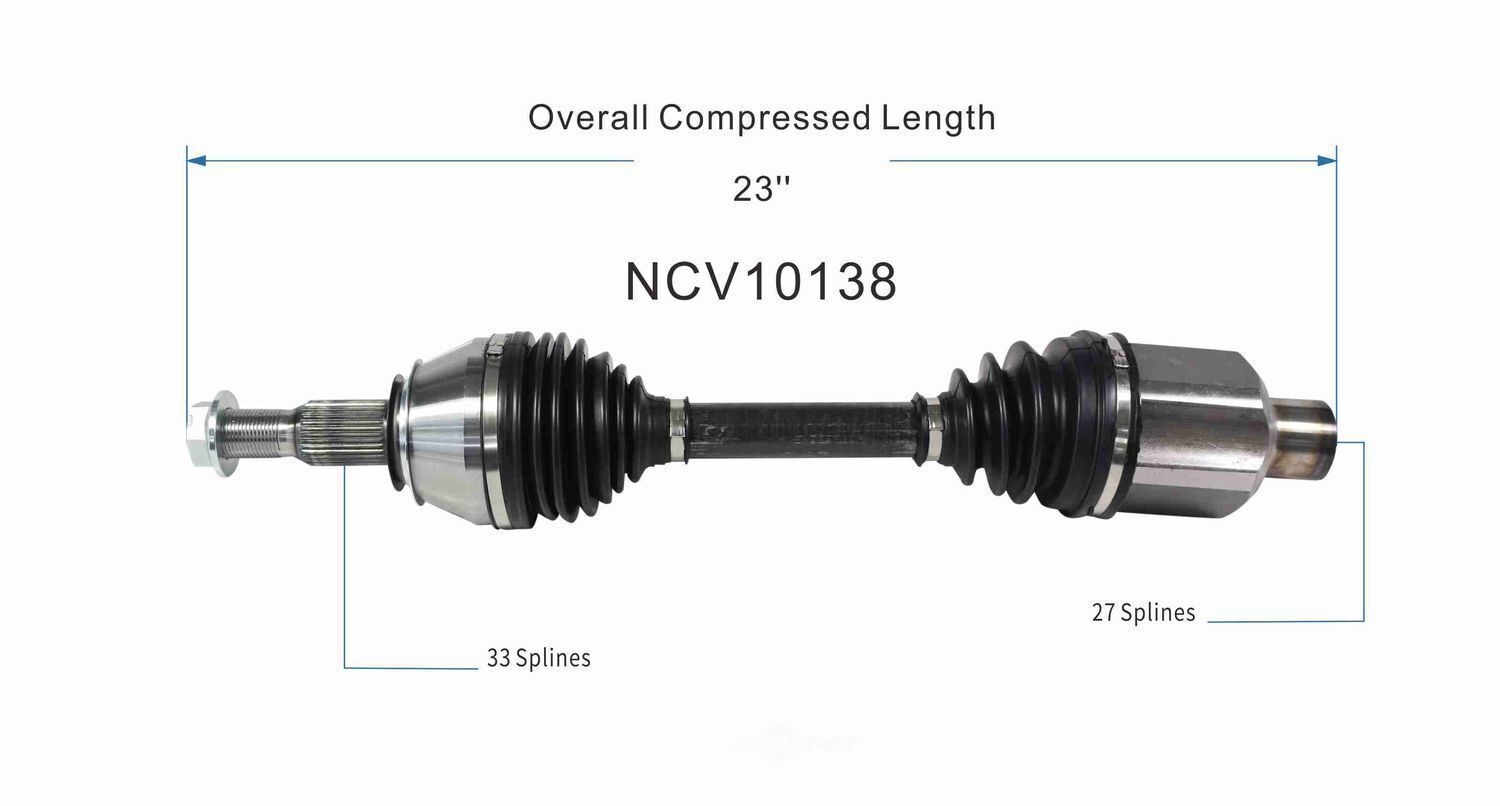 GSP North America NCV10138 CV Axle Assembly