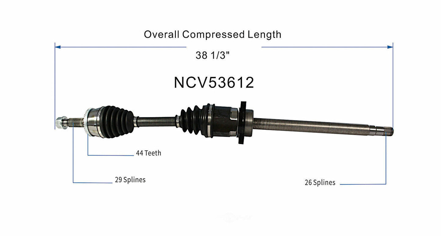GSP North America NCV53612 CV Axle Assembly