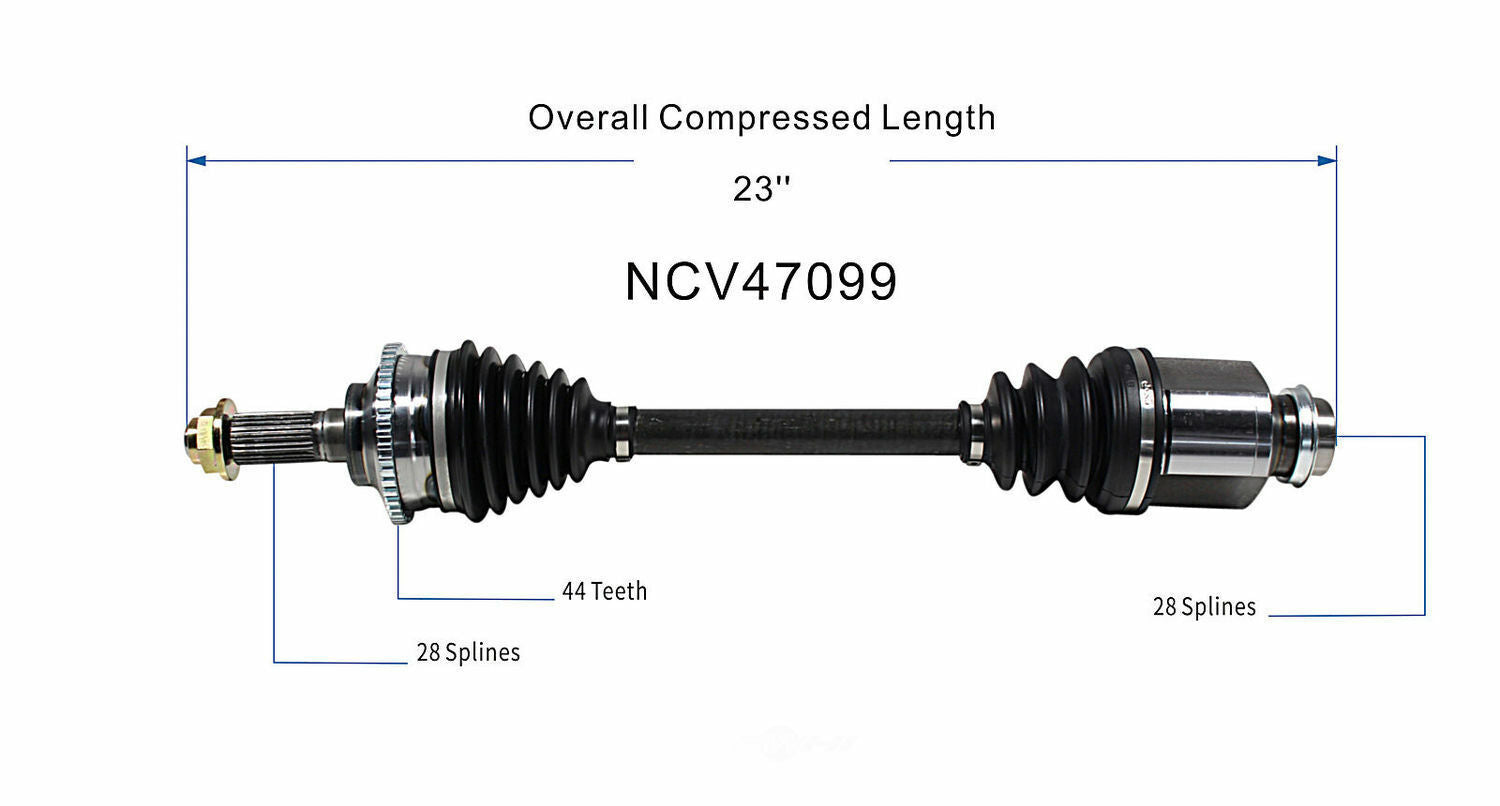 GSP North America NCV47099 CV Axle Assembly