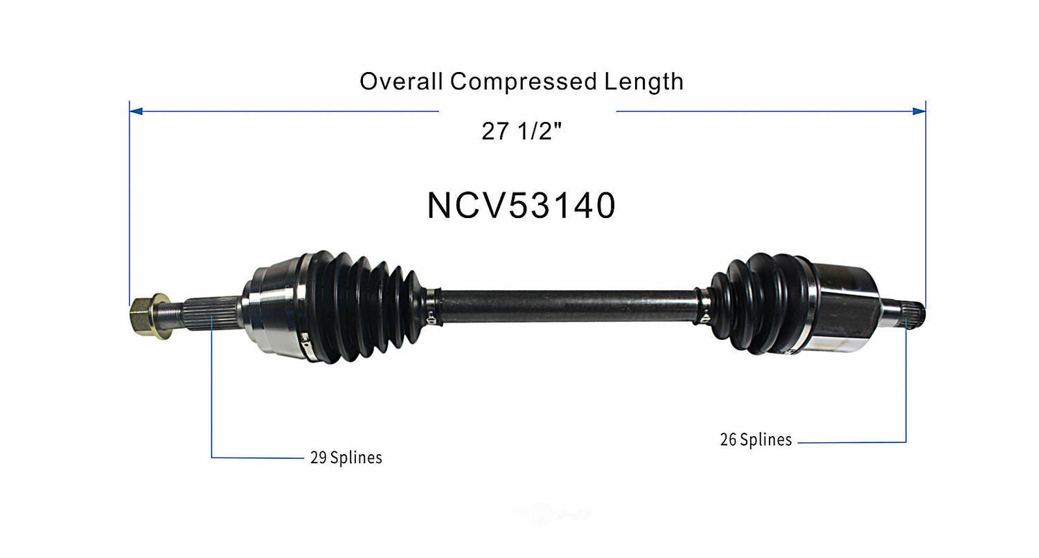 GSP North America NCV53140 CV Axle Assembly