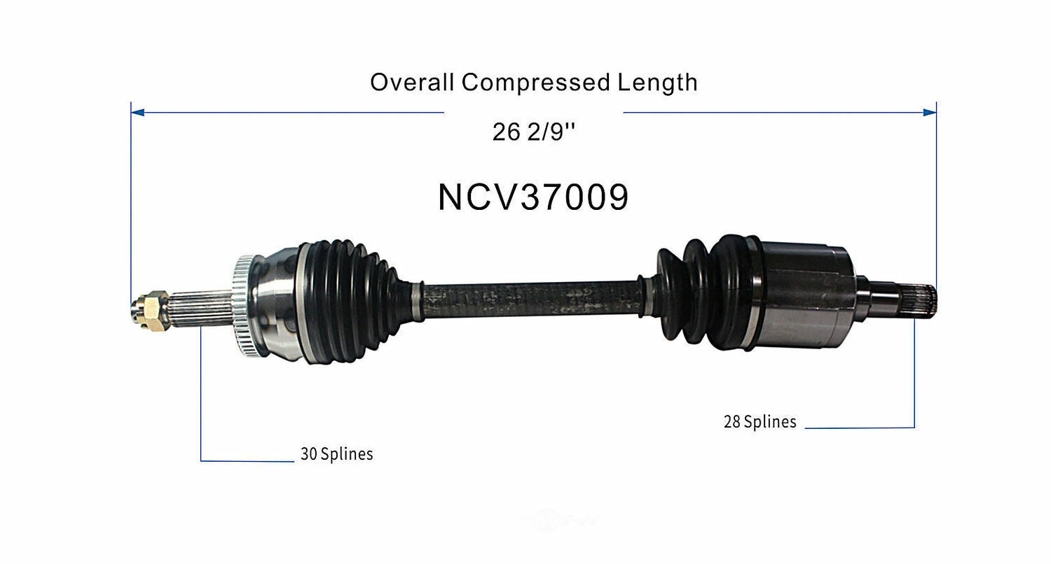 GSP North America NCV37009 CV Axle Assembly