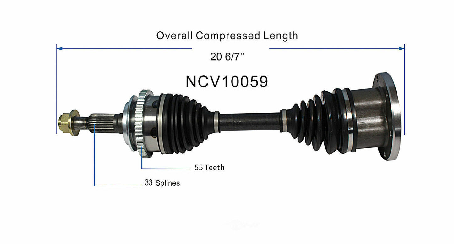GSP North America NCV10059 CV Axle Assembly