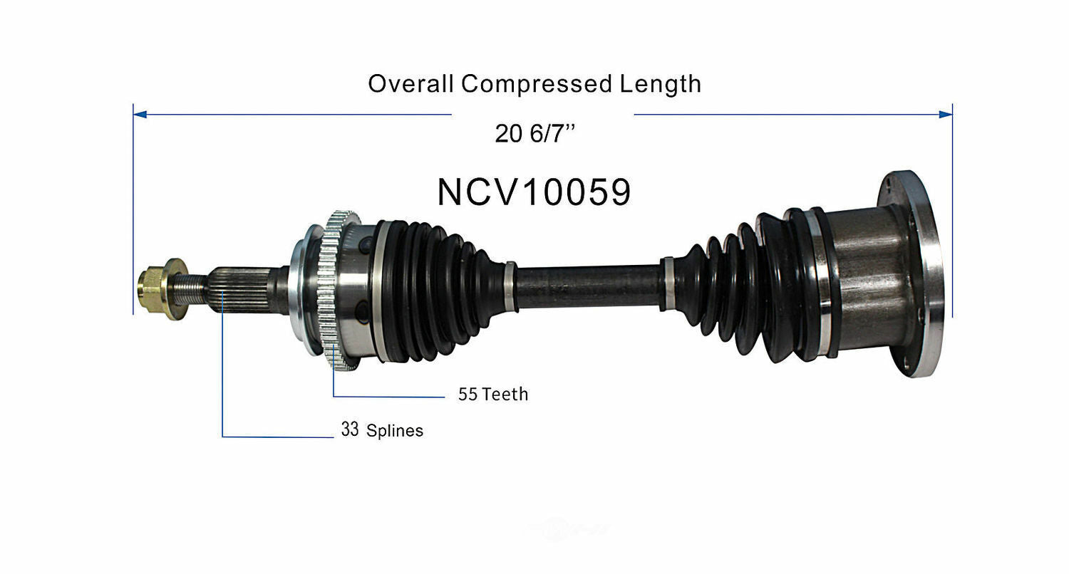 GSP North America NCV10059 CV Axle Assembly