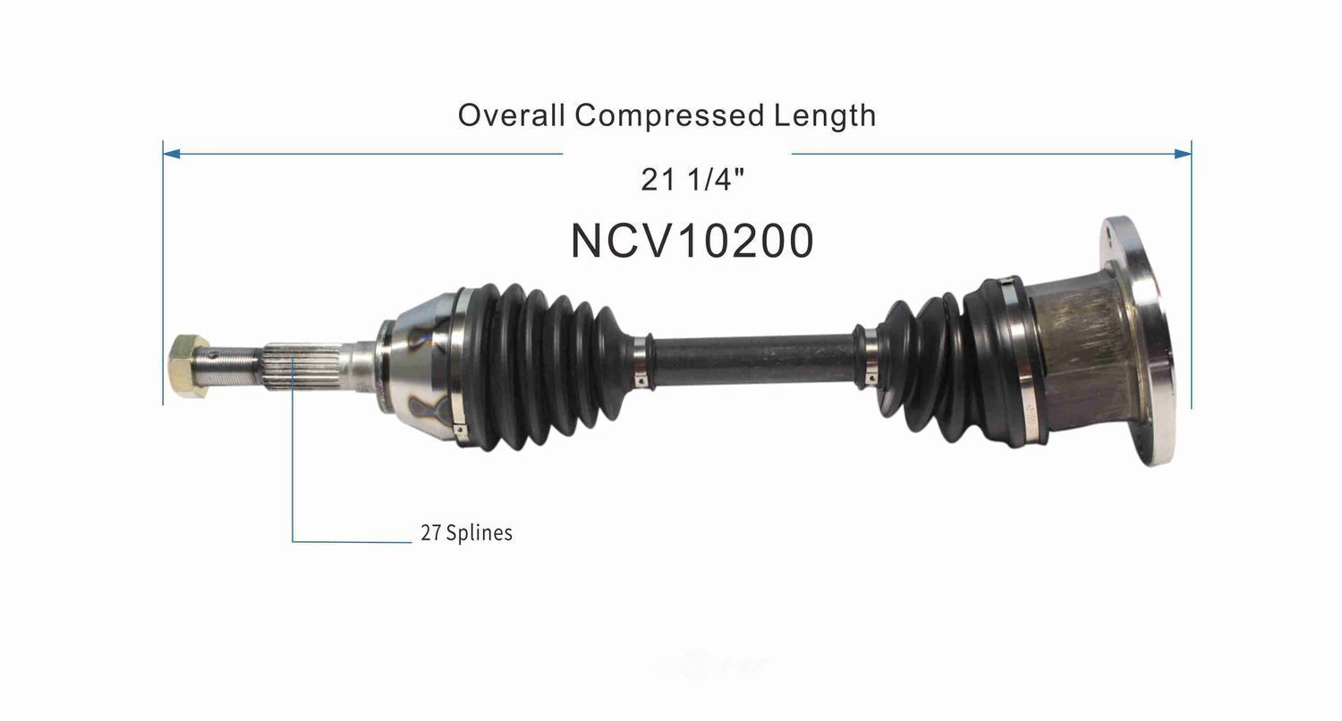 GSP North America NCV10200 CV Axle Assembly