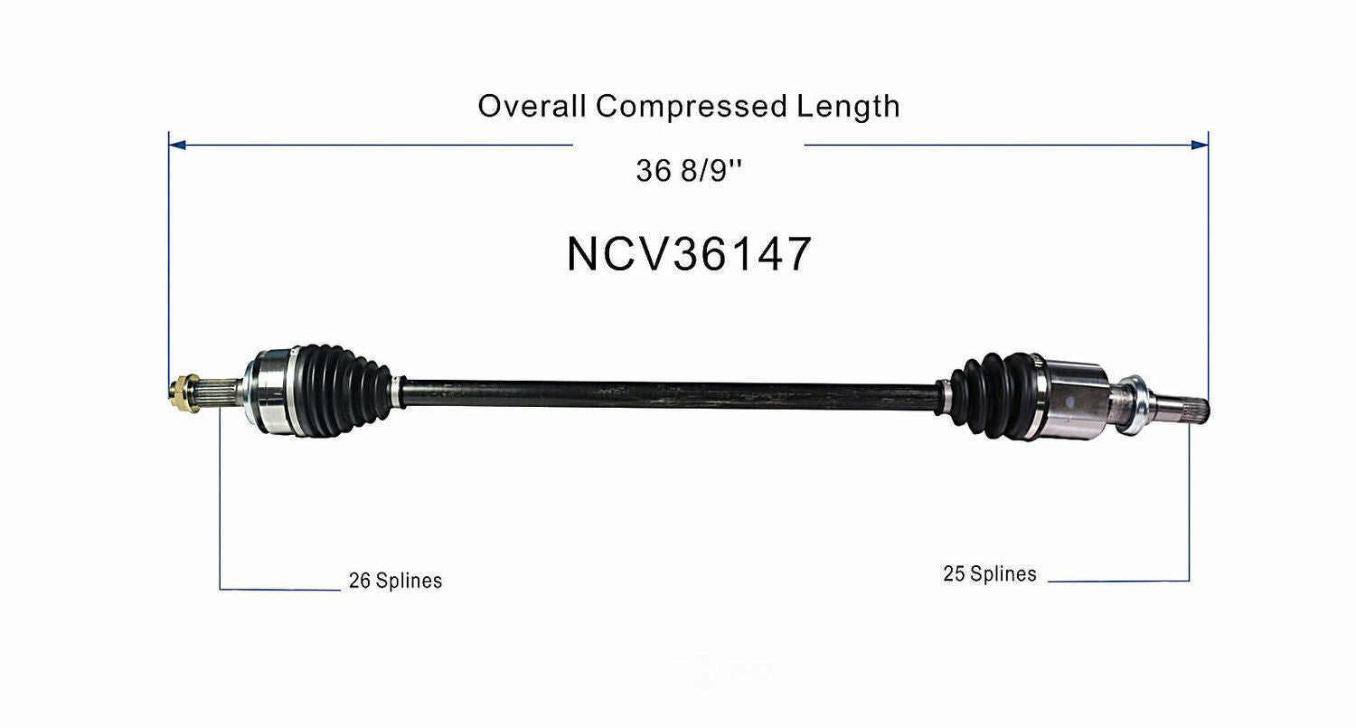GSP North America NCV36147 CV Axle Assembly