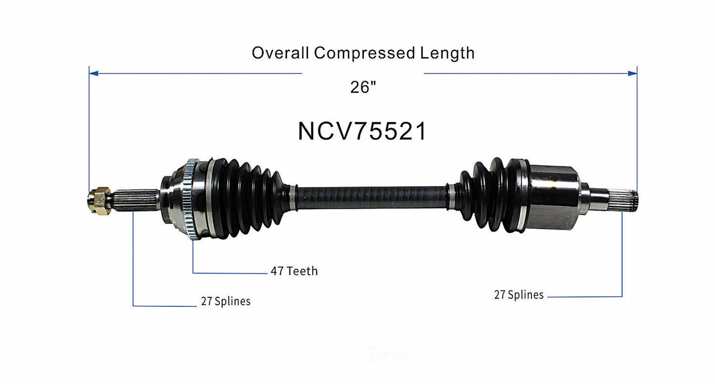 GSP North America NCV75521 CV Axle Assembly