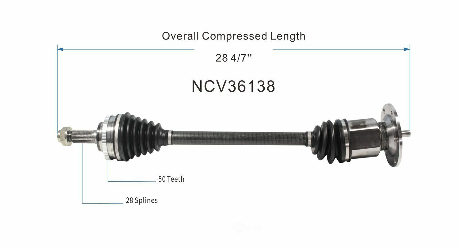 GSP North America NCV36138 CV Axle Assembly