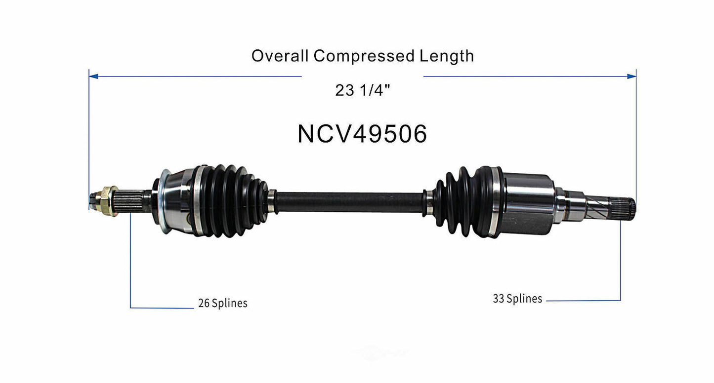 GSP North America NCV49506 CV Axle Assembly