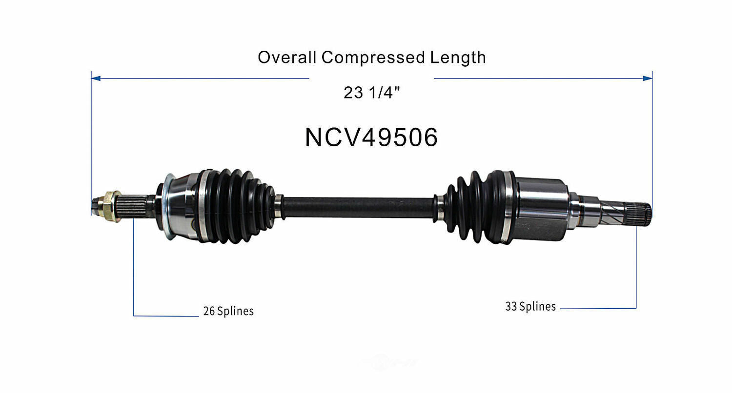 GSP North America NCV49506 CV Axle Assembly