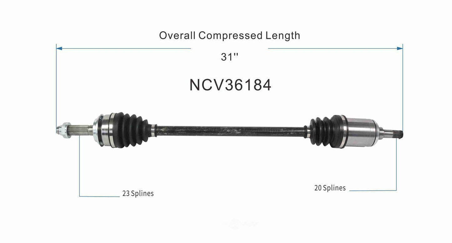 GSP North America NCV36184 CV Axle Assembly