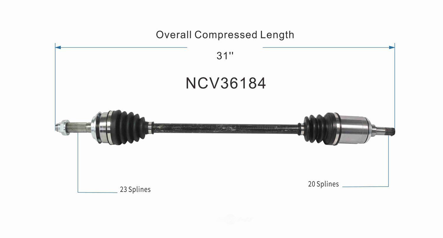 GSP North America NCV36184 CV Axle Assembly