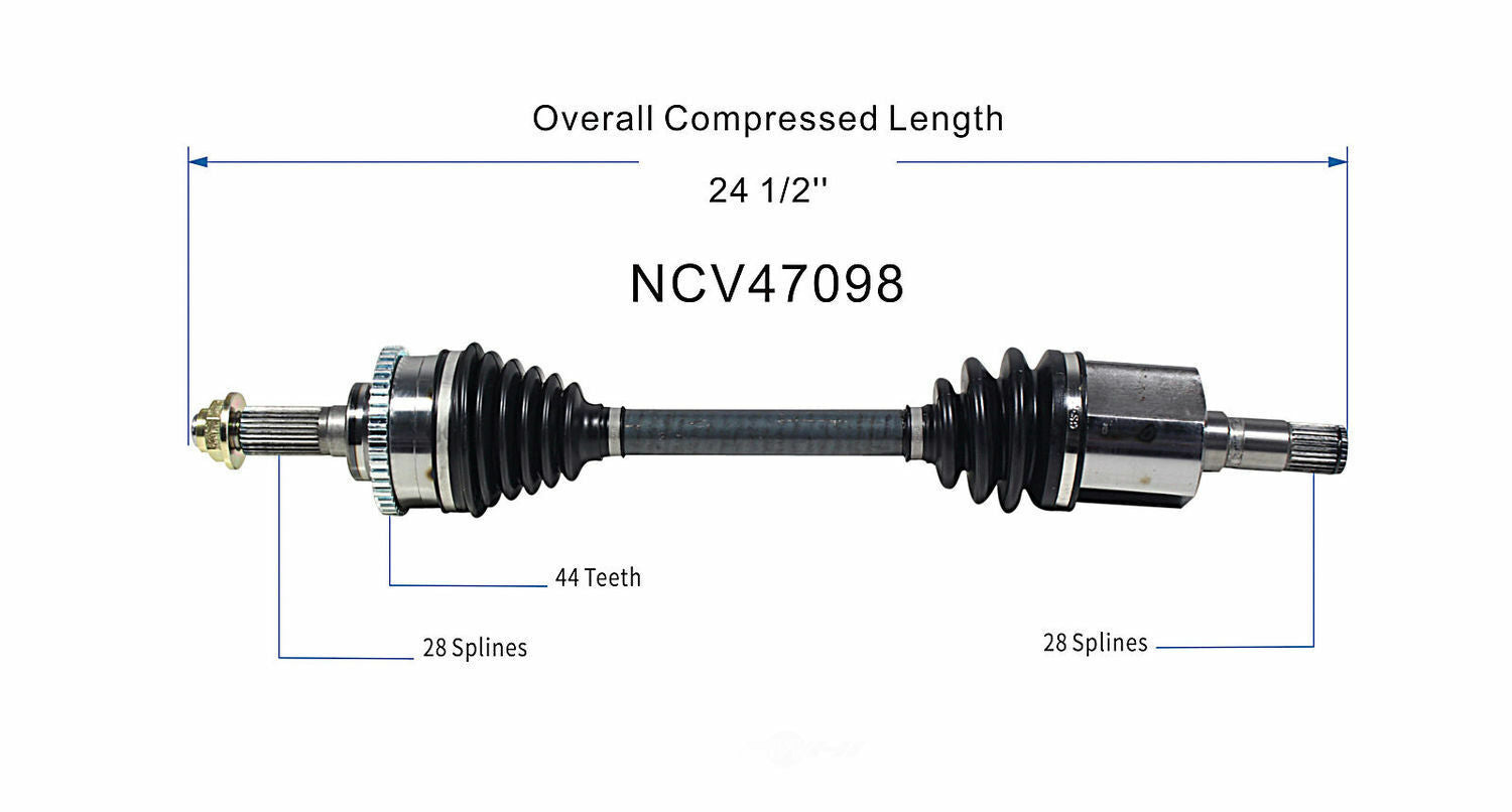 GSP North America NCV47098 CV Axle Assembly