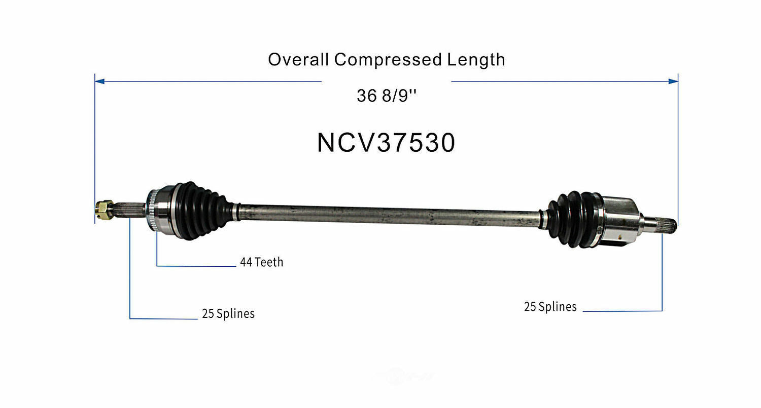 GSP North America NCV37530 CV Axle Assembly