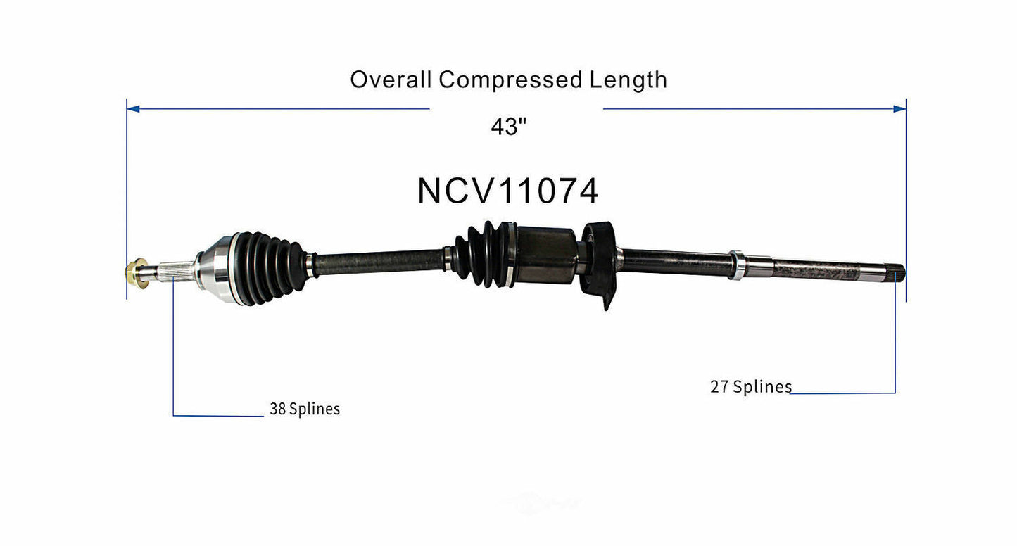 GSP North America NCV11074 CV Axle Assembly