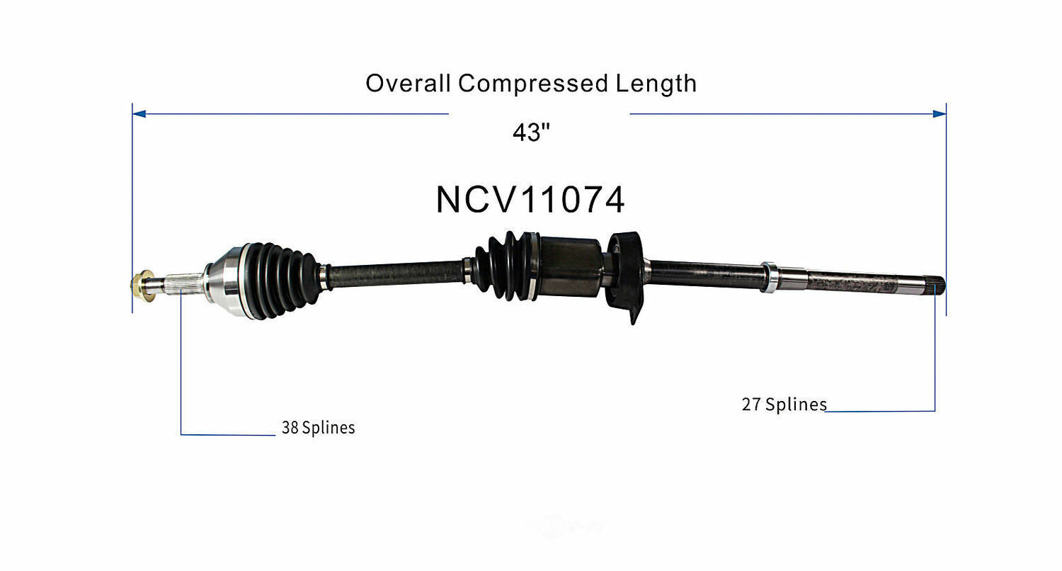 GSP North America NCV11074 CV Axle Assembly
