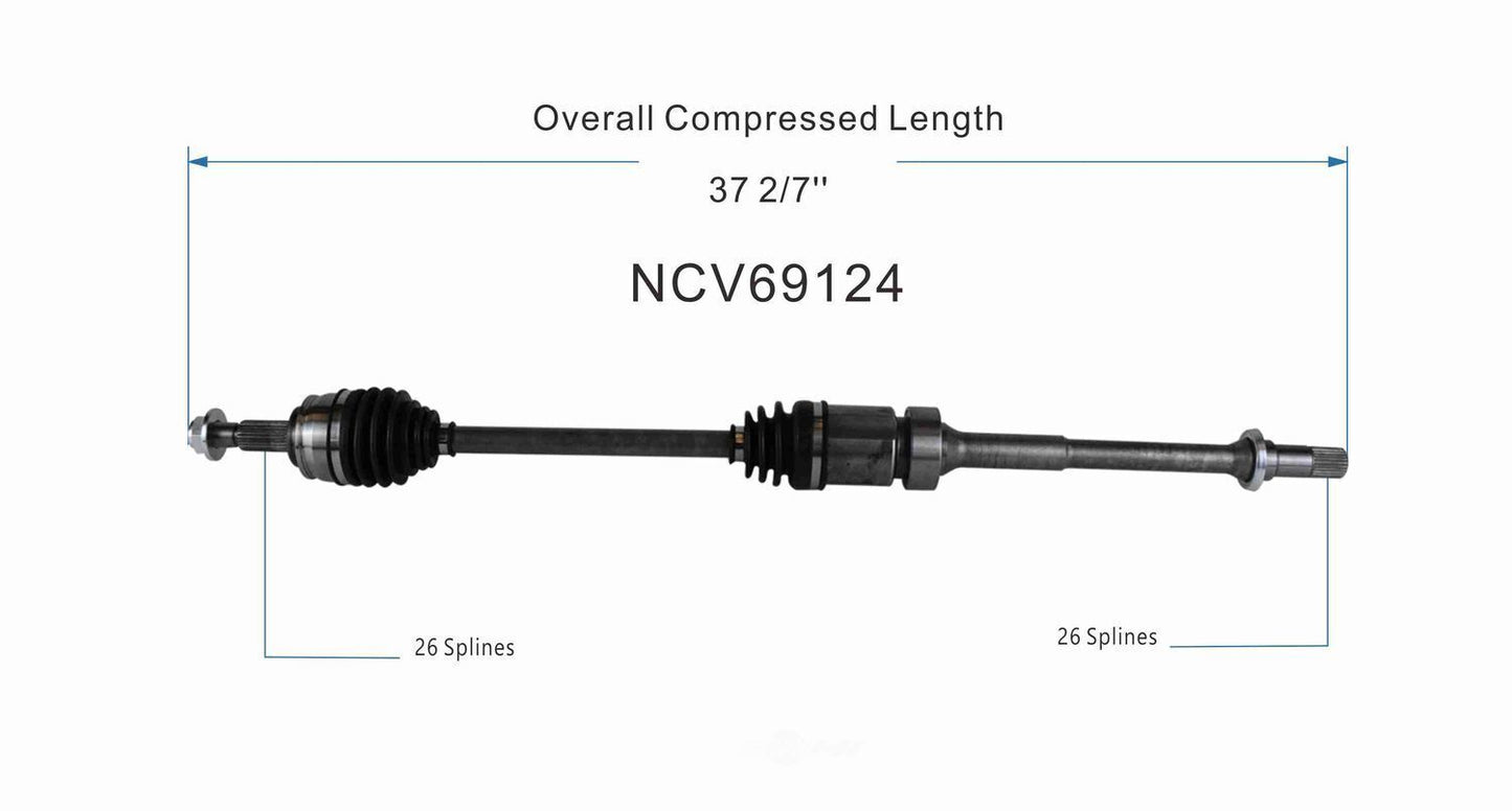 GSP North America NCV69124 CV Axle Assembly