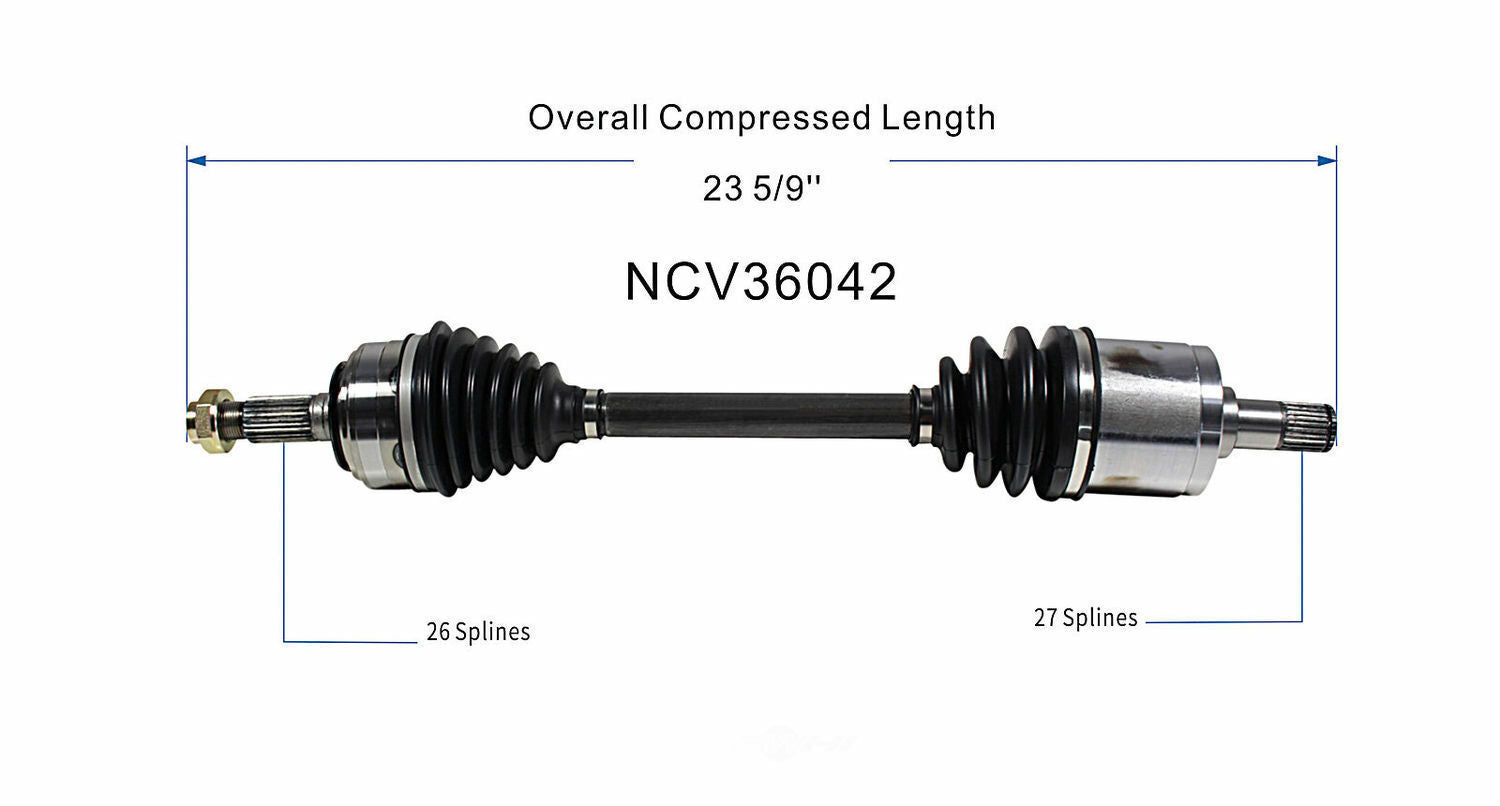 GSP North America NCV36042 CV Axle Assembly