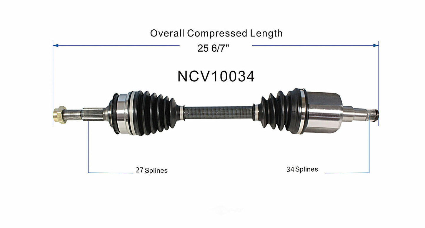 GSP North America NCV10034 CV Axle Assembly