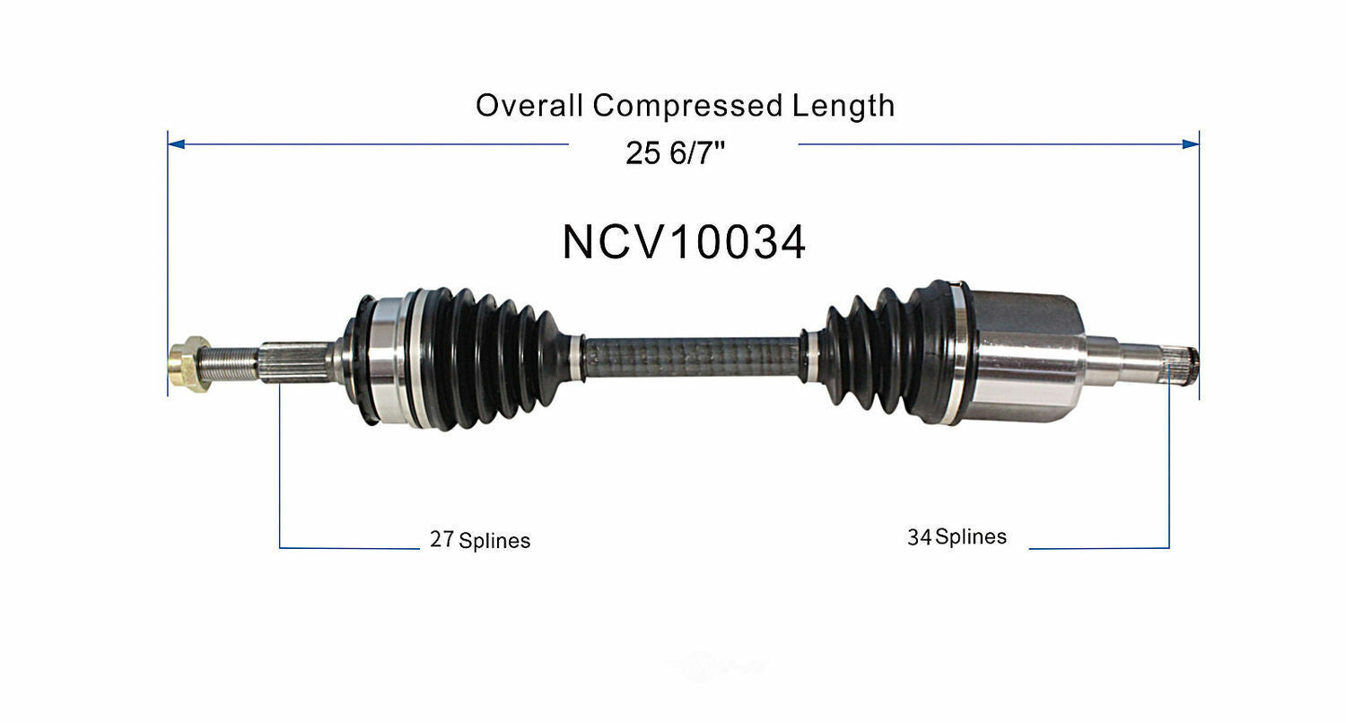 GSP North America NCV10034 CV Axle Assembly