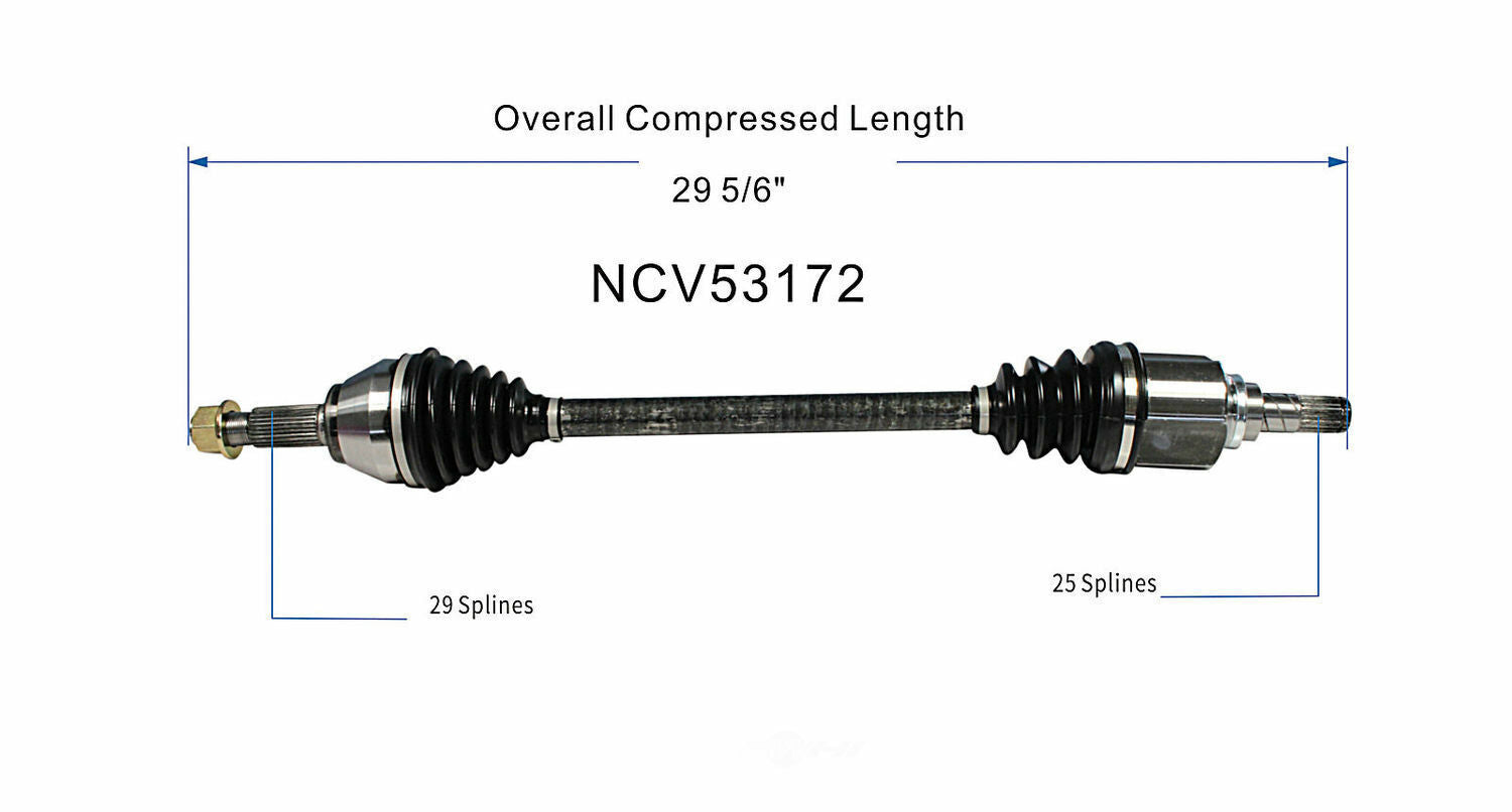 GSP North America NCV53172 CV Axle Assembly
