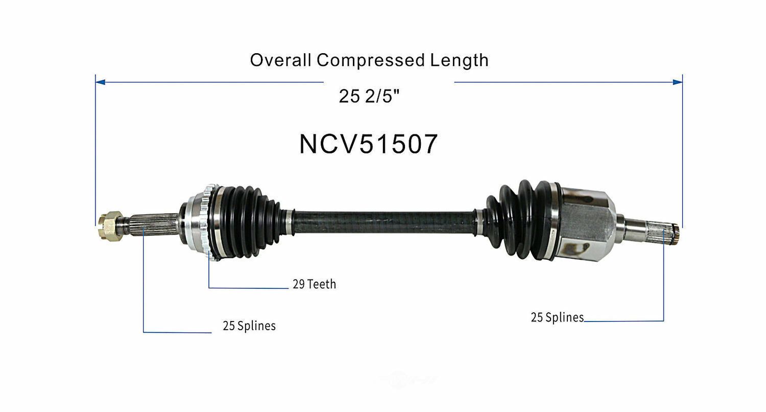 GSP North America NCV51507 CV Axle Assembly