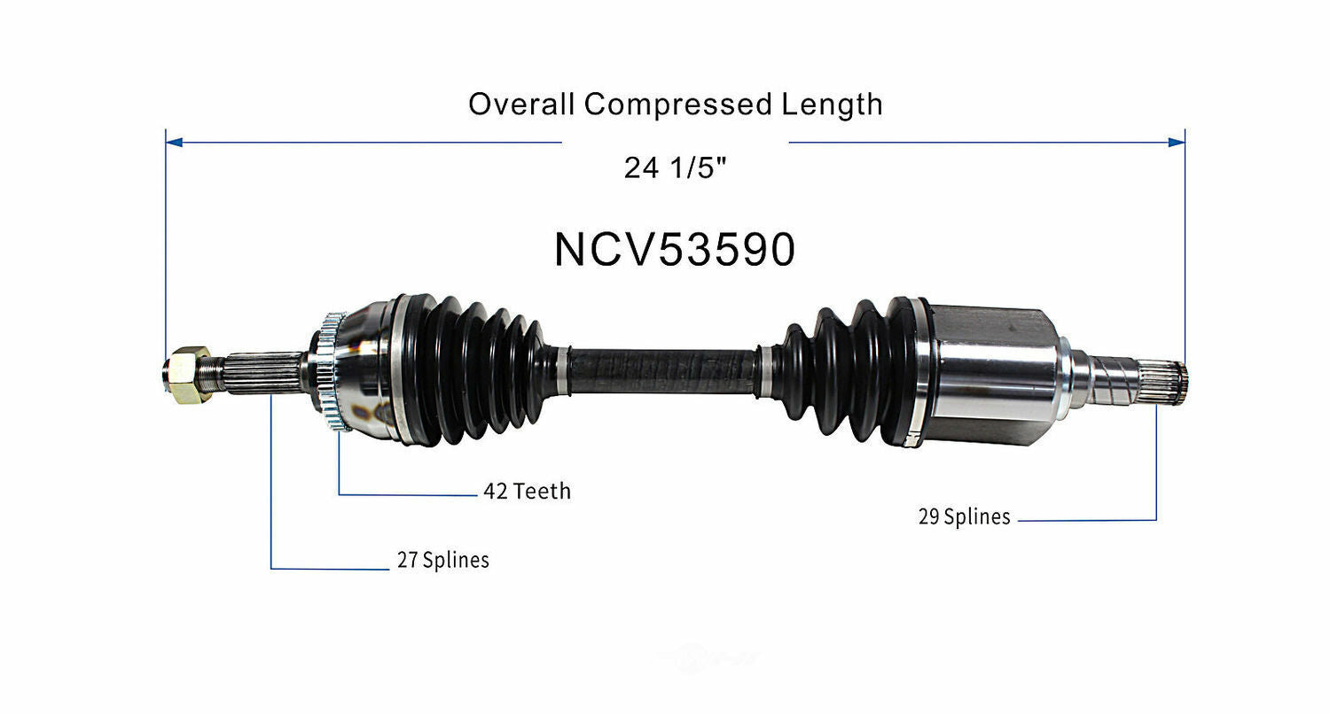 GSP North America NCV53590 CV Axle Assembly