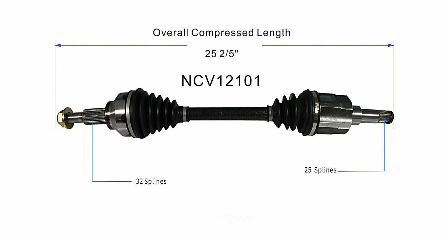 GSP North America NCV12101 CV Axle Assembly