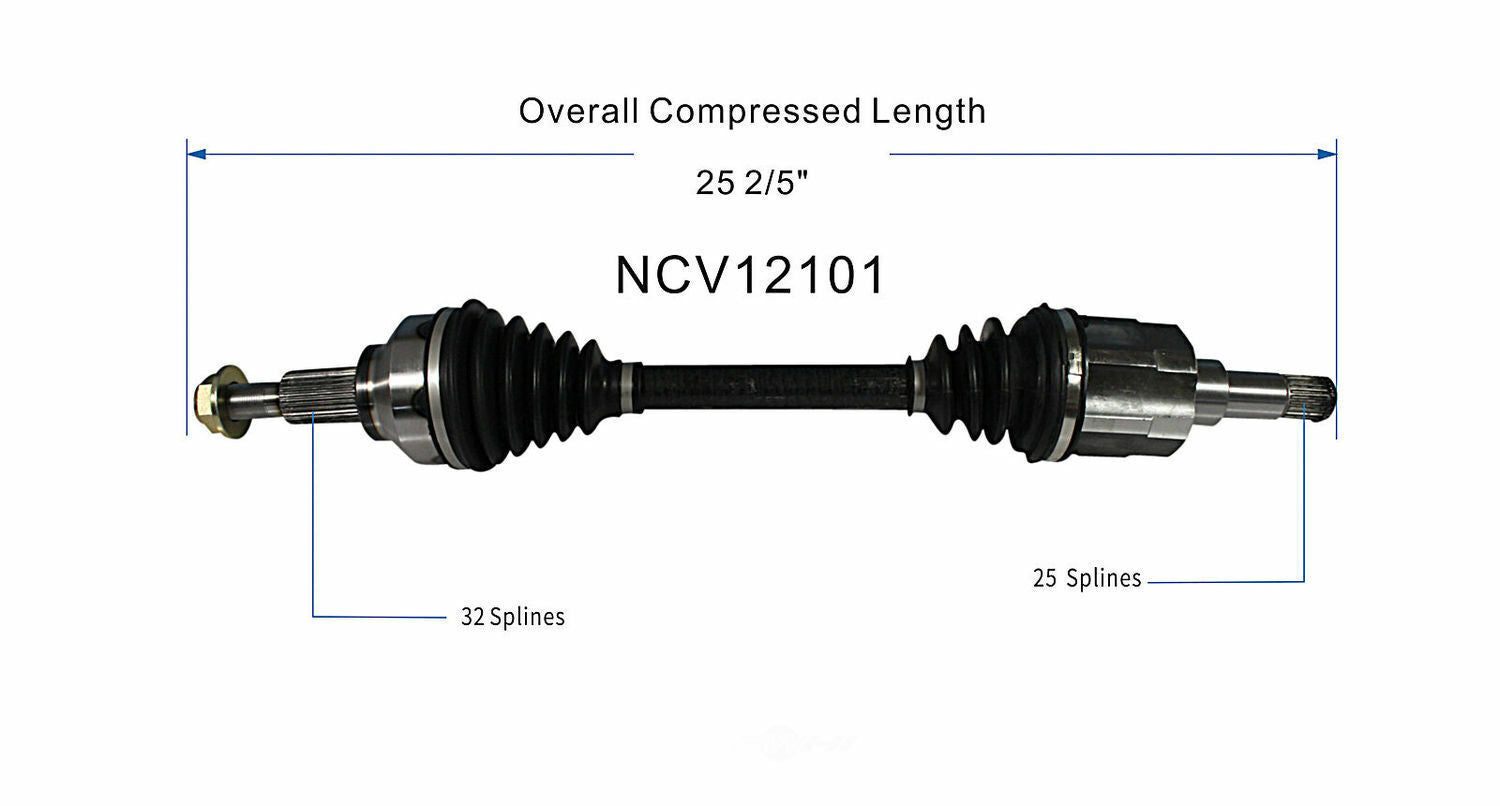 GSP North America NCV12101 CV Axle Assembly