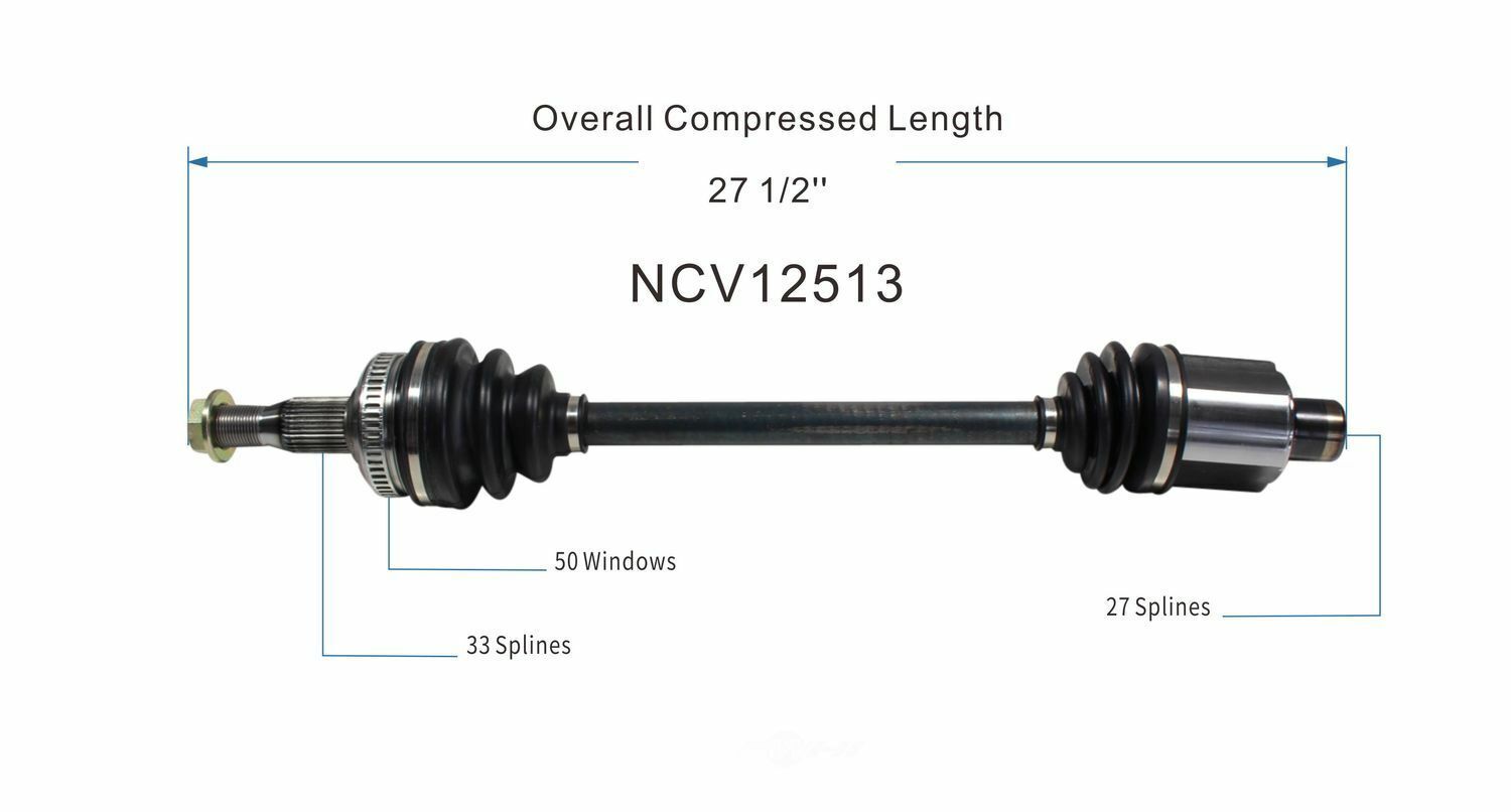 GSP North America NCV12513 CV Axle Assembly