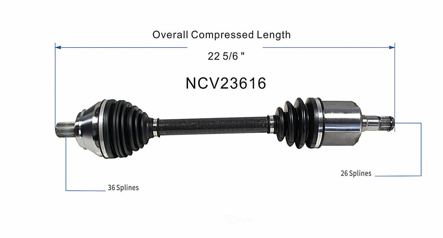 GSP North America NCV23616 CV Axle Assembly