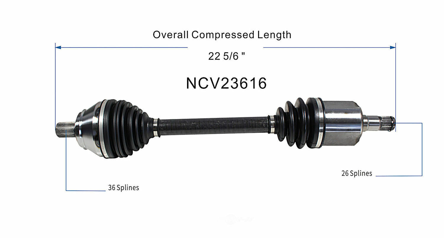 GSP North America NCV23616 CV Axle Assembly