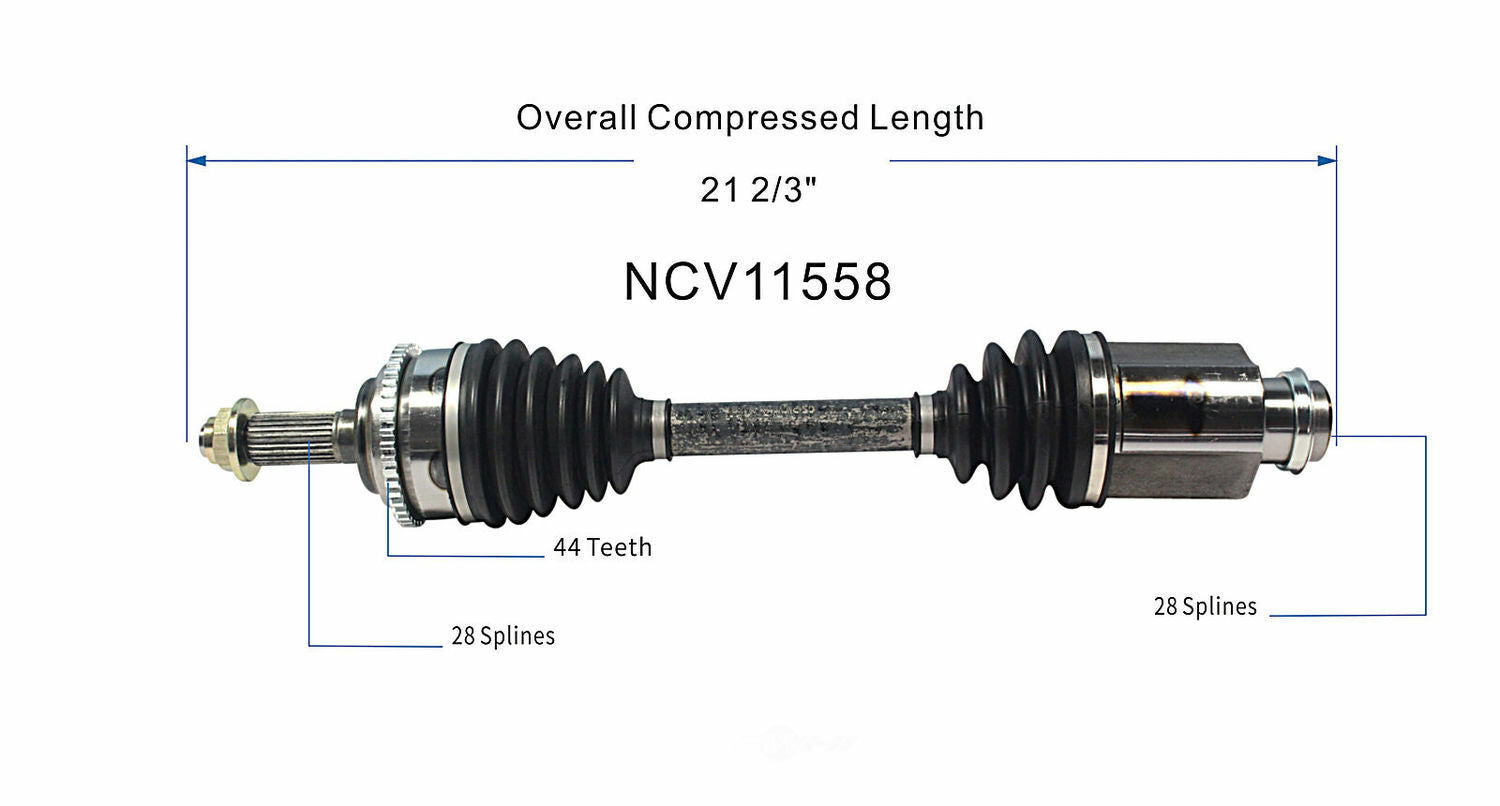 GSP North America NCV11558 CV Axle Assembly