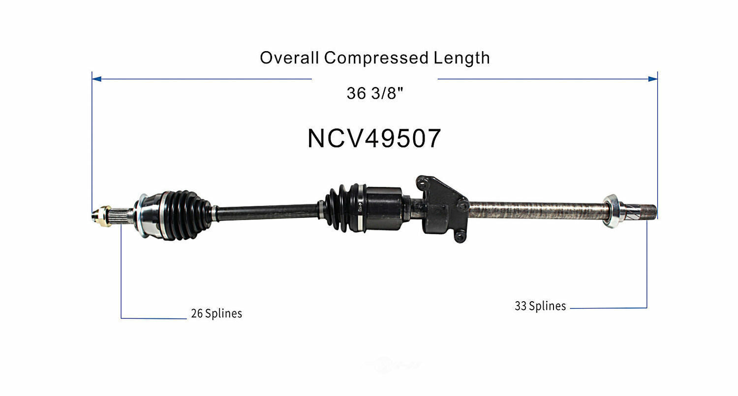 GSP North America NCV49507 CV Axle Assembly