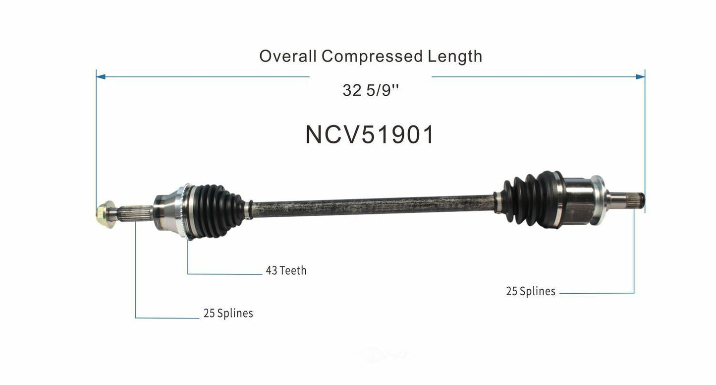 GSP North America NCV51901 CV Axle Assembly