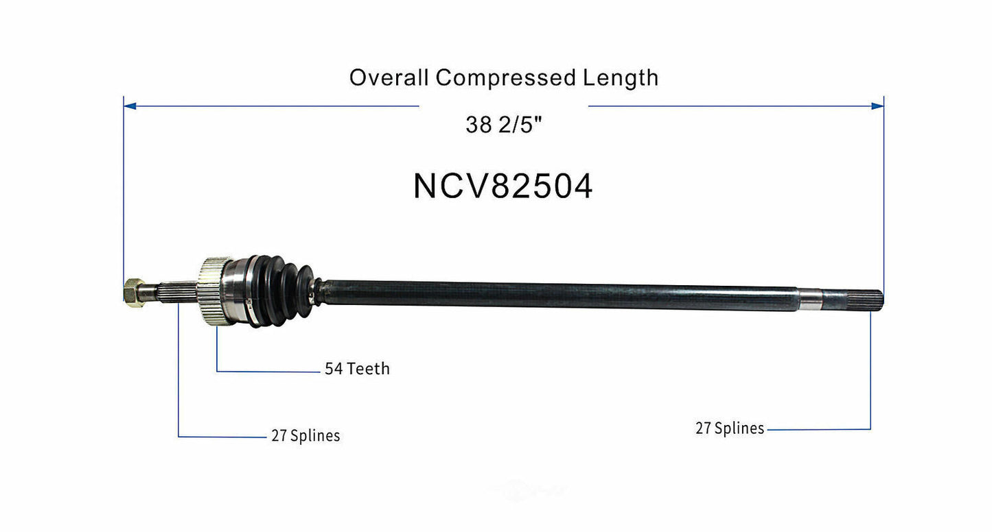 GSP North America NCV82504 CV Axle Assembly